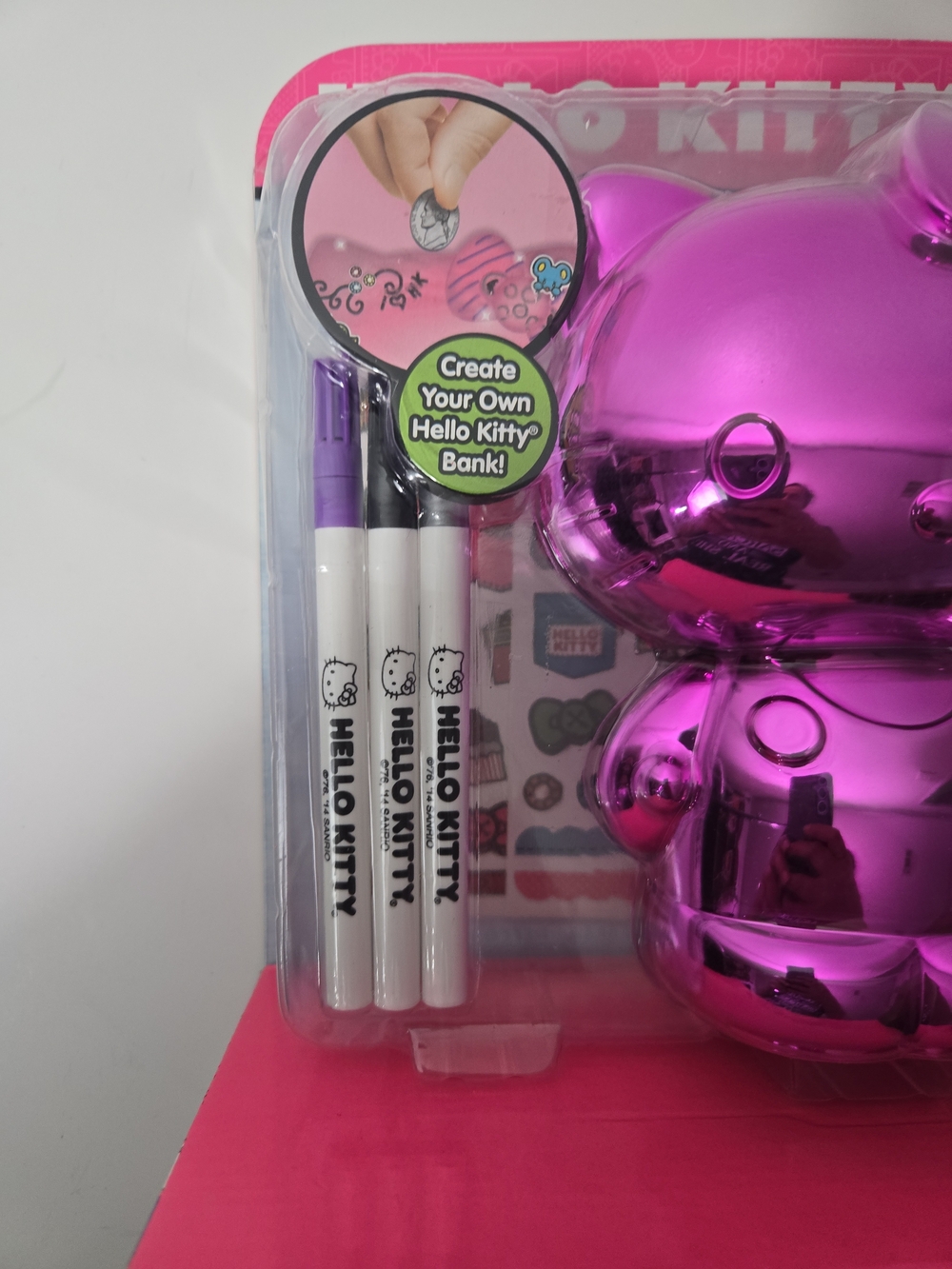 Hello Kitty Metallic Graffiti Bank - Pink - Picture 7 of 8